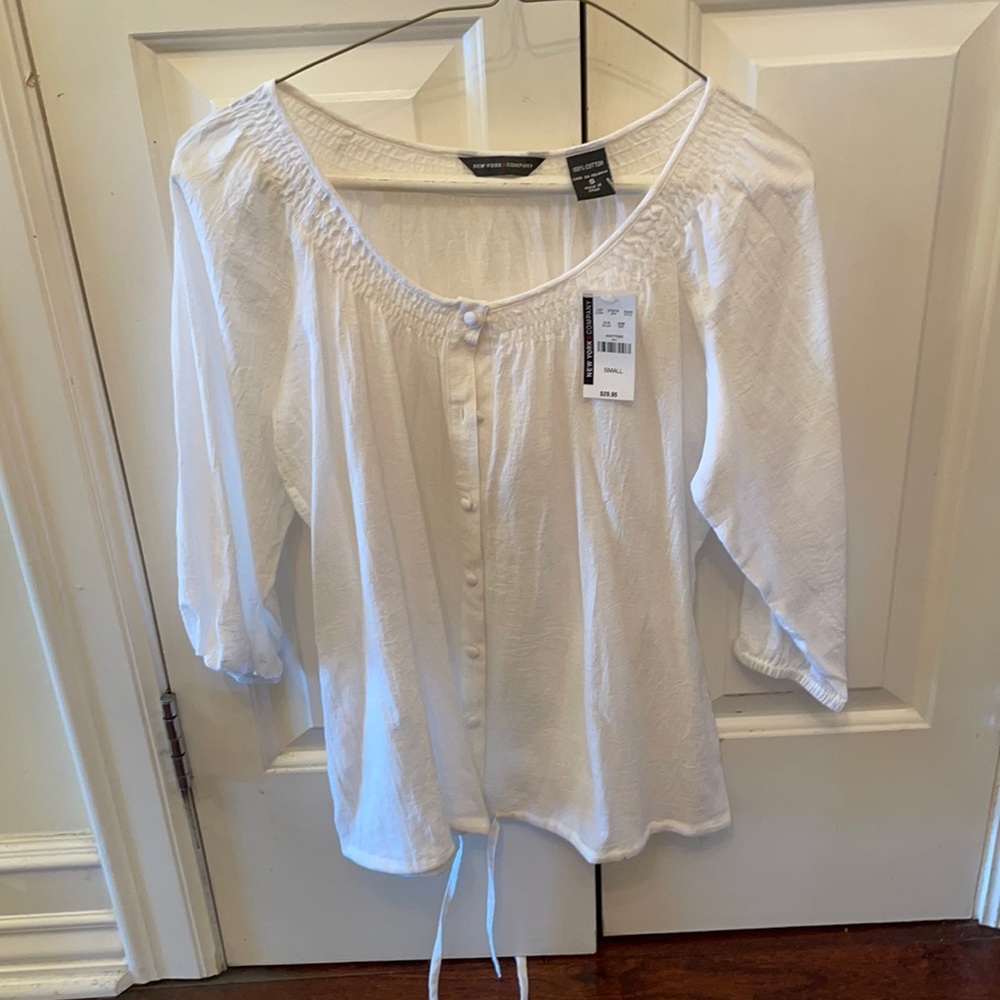 White gauze top